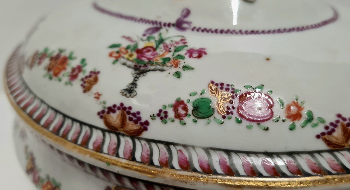 Terrine 18th Century Porcelain From The East India Company Louis XV Period-photo-6