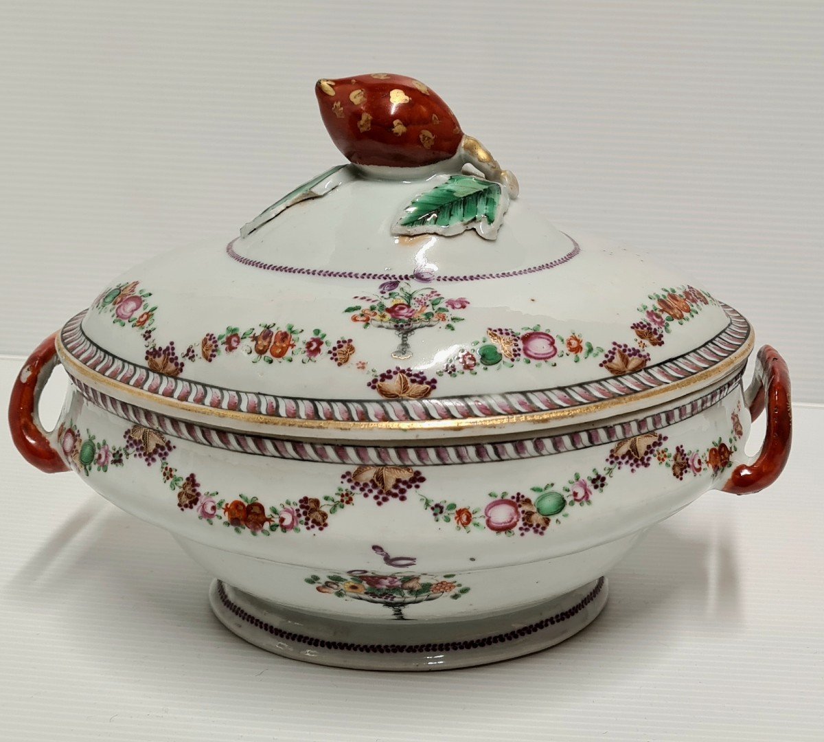 Terrine 18th Century Porcelain From The East India Company Louis XV Period-photo-7