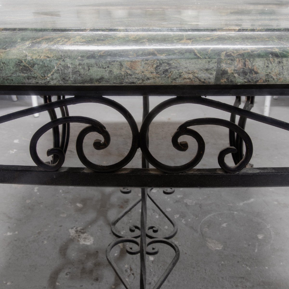 Wrought Iron Middle Table With Marble Top-photo-6