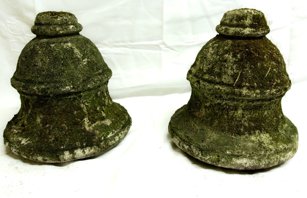 Pair Of Stone Pillar Tops-photo-2