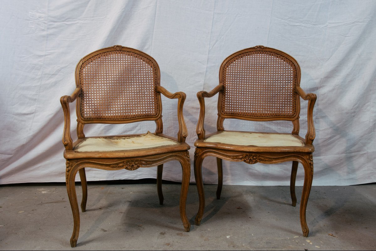 Ensemble De Fauteuils Et Chaises De Style Louis XV-photo-3