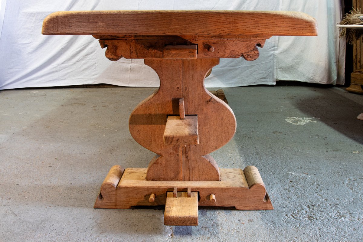 Late 19th Century Oak Monastery Table -photo-3