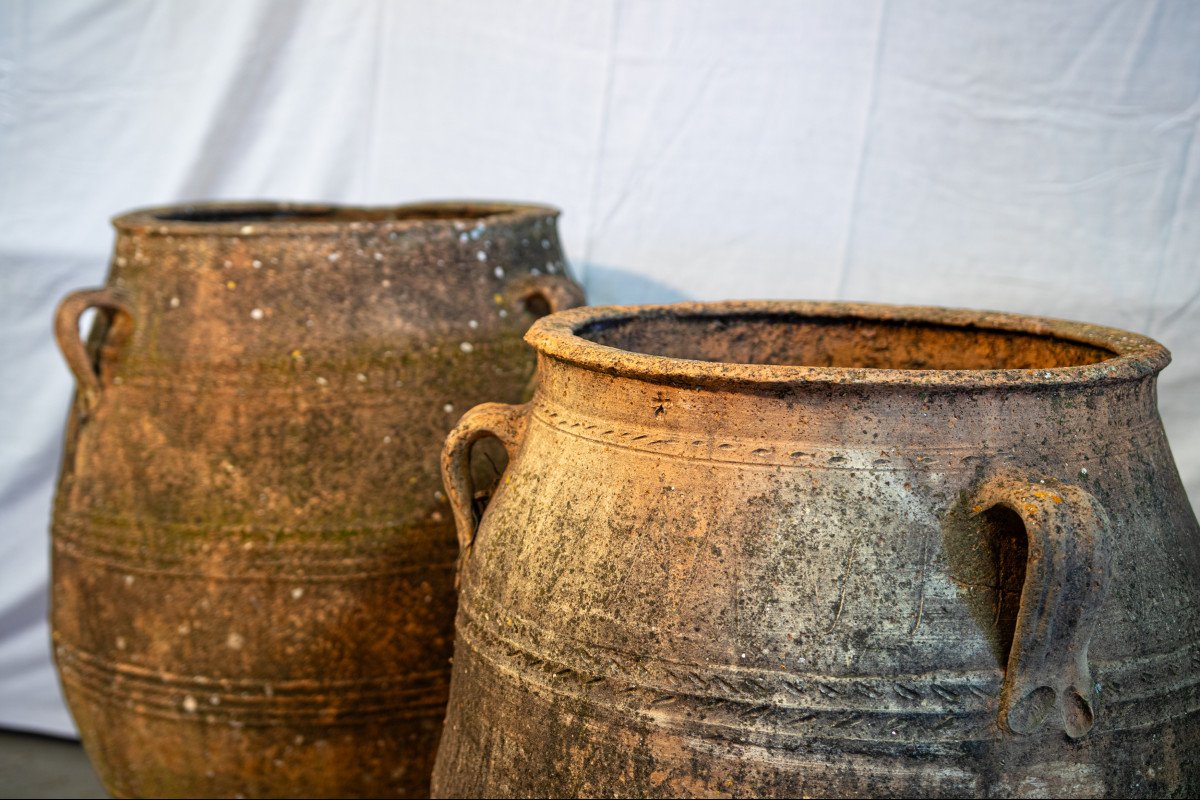 Pair Of Terracotta Jars Late 18th Century-photo-3