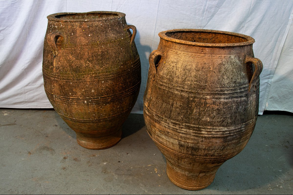 Pair Of Terracotta Jars Late 18th Century