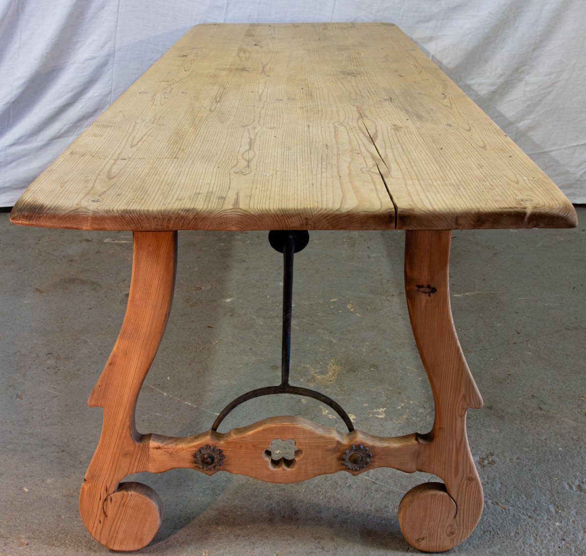 Spanish Fir Table Late 19th Century-photo-4