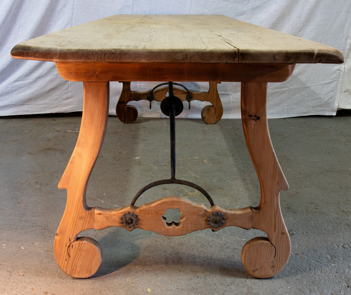 Spanish Fir Table Late 19th Century-photo-2