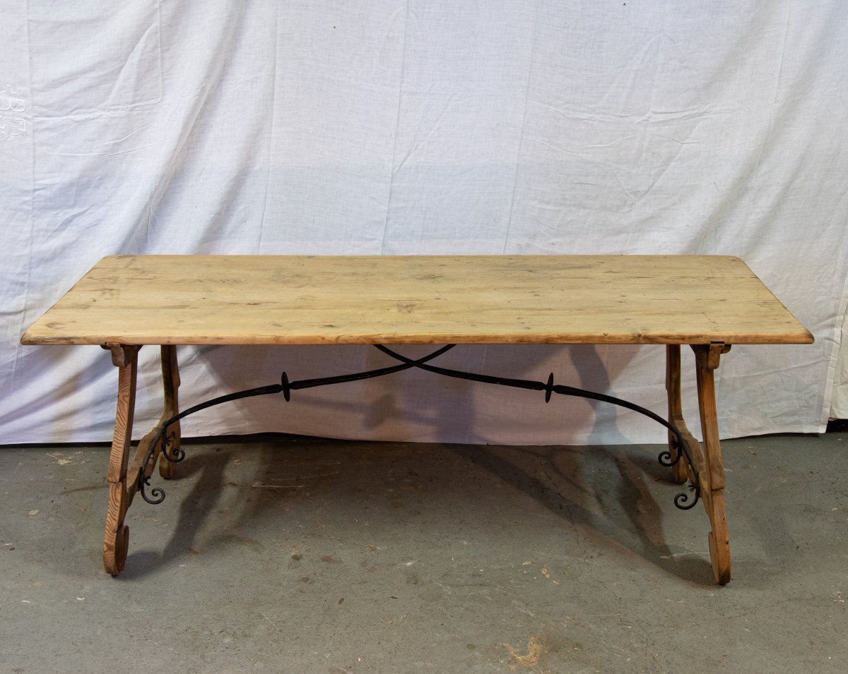 Spanish Fir Table Late 19th Century-photo-4