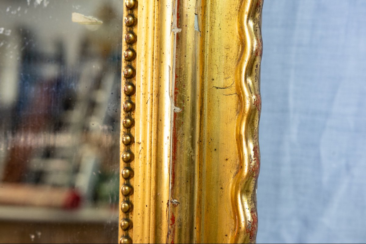 Grand miroir doré Louis Philippe-photo-2