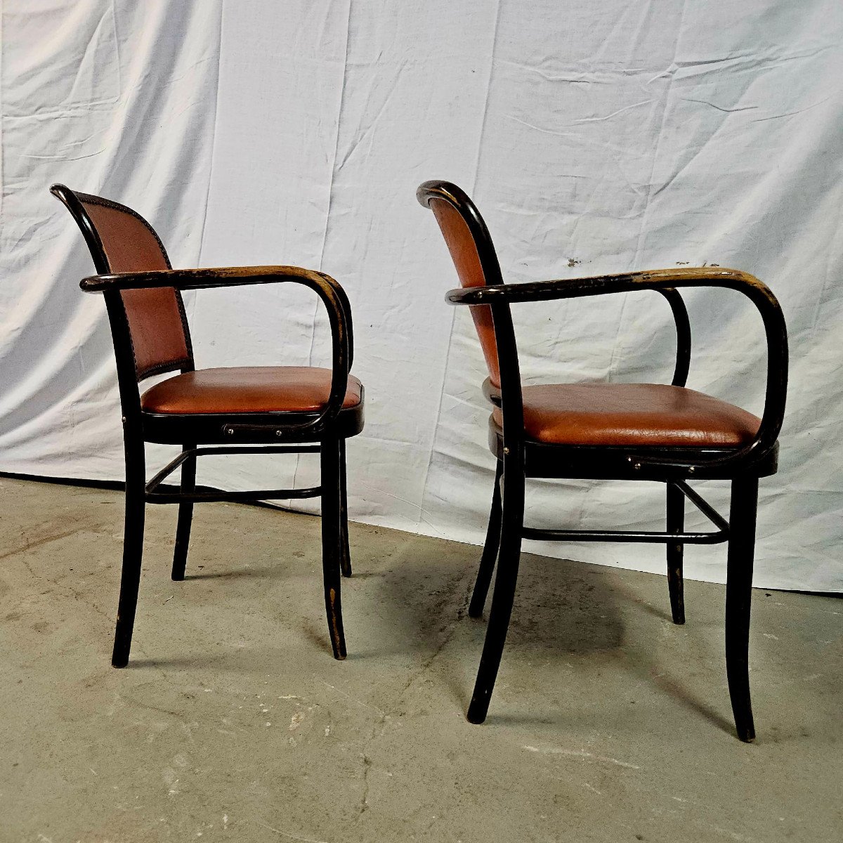 Paire De Fauteuils Thonet -photo-3