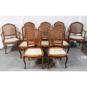 Set Of Louis XV Style Armchairs And Chairs