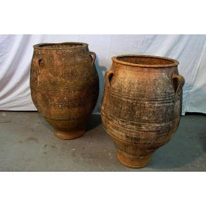 Pair Of Terracotta Jars Late 18th Century