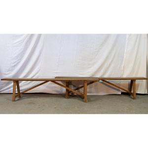 Pair Of Farm Benches