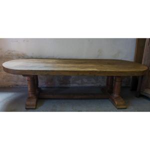 Imposing Monastery Table In Solid Oak