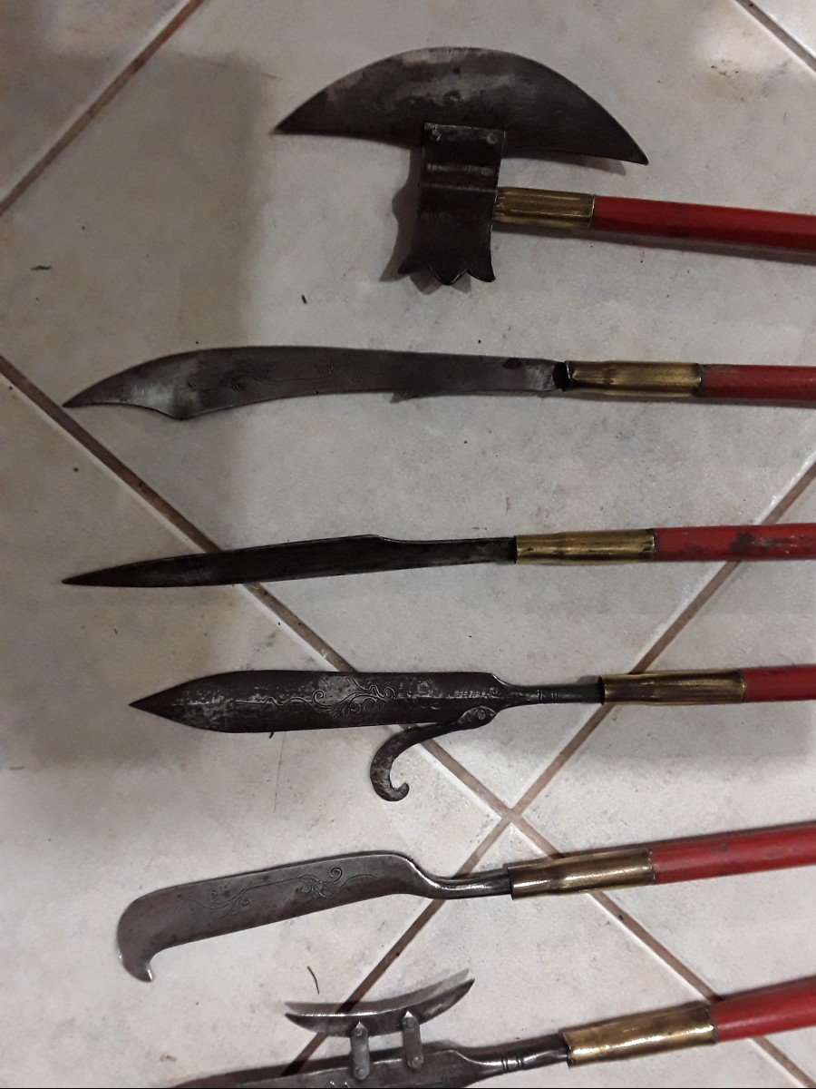 Set Of 7 Chinese Miniature Spears Late 19th Century -photo-2