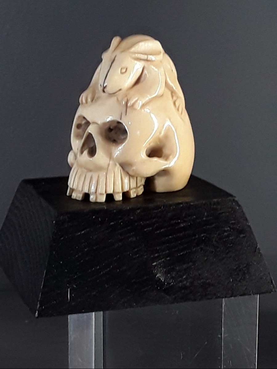 Joli Petit Netsuke Japon 19ème Siècle -photo-1