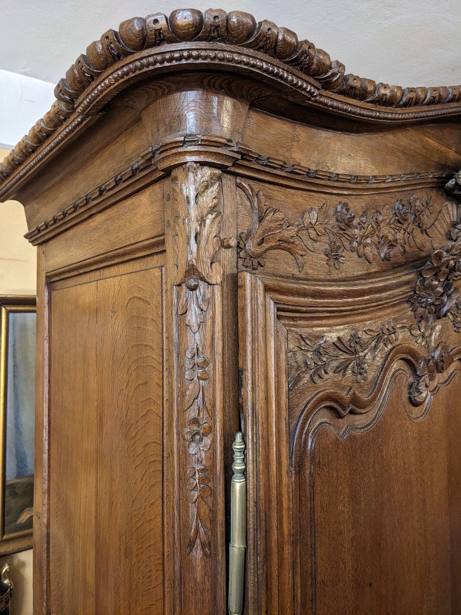 Norman Cabinet Called "wedding" From The Pays De Caux In Oak Late 18th Century.-photo-1