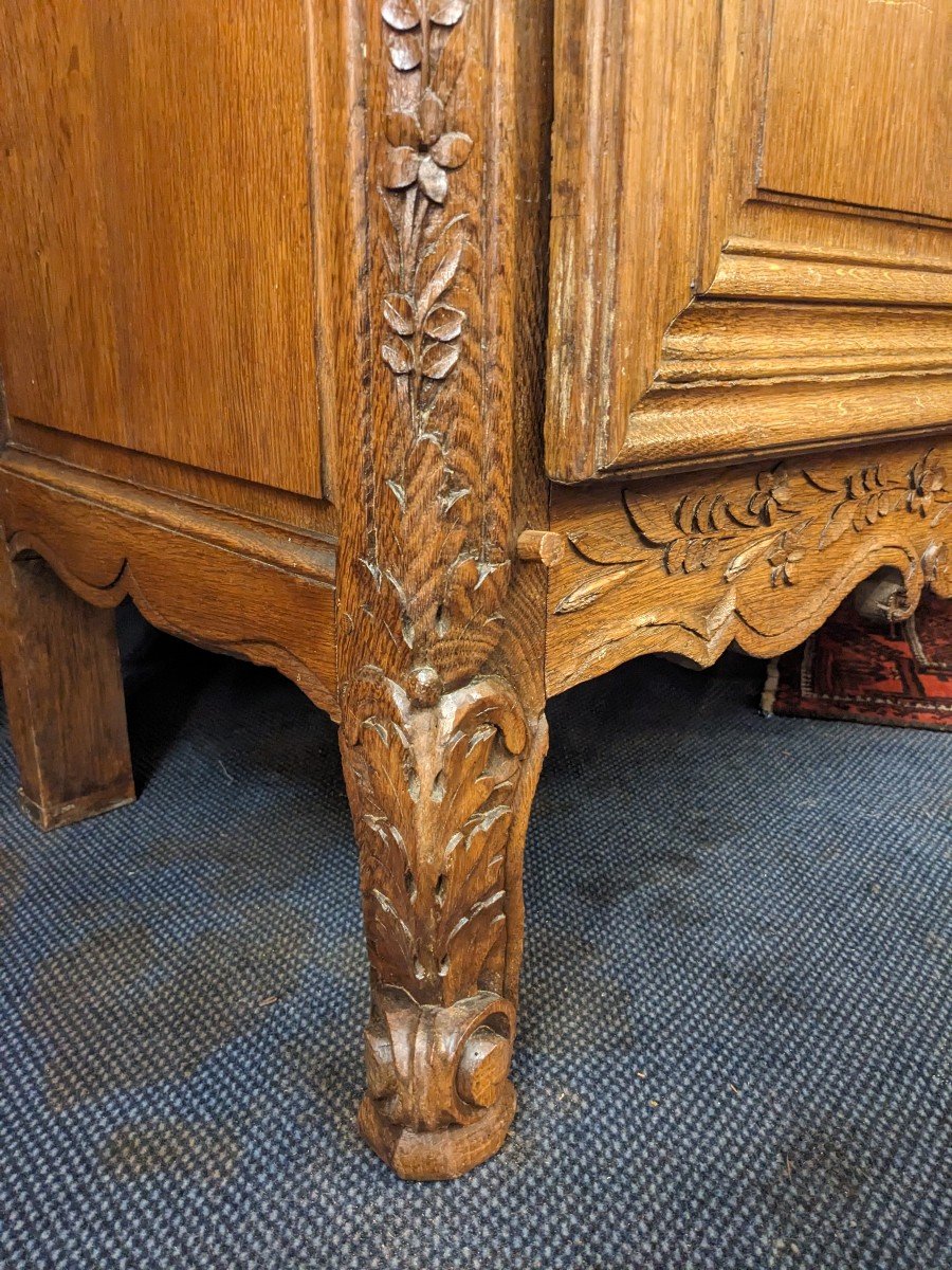 Norman Cabinet Called "wedding" From The Pays De Caux In Oak Late 18th Century.-photo-2