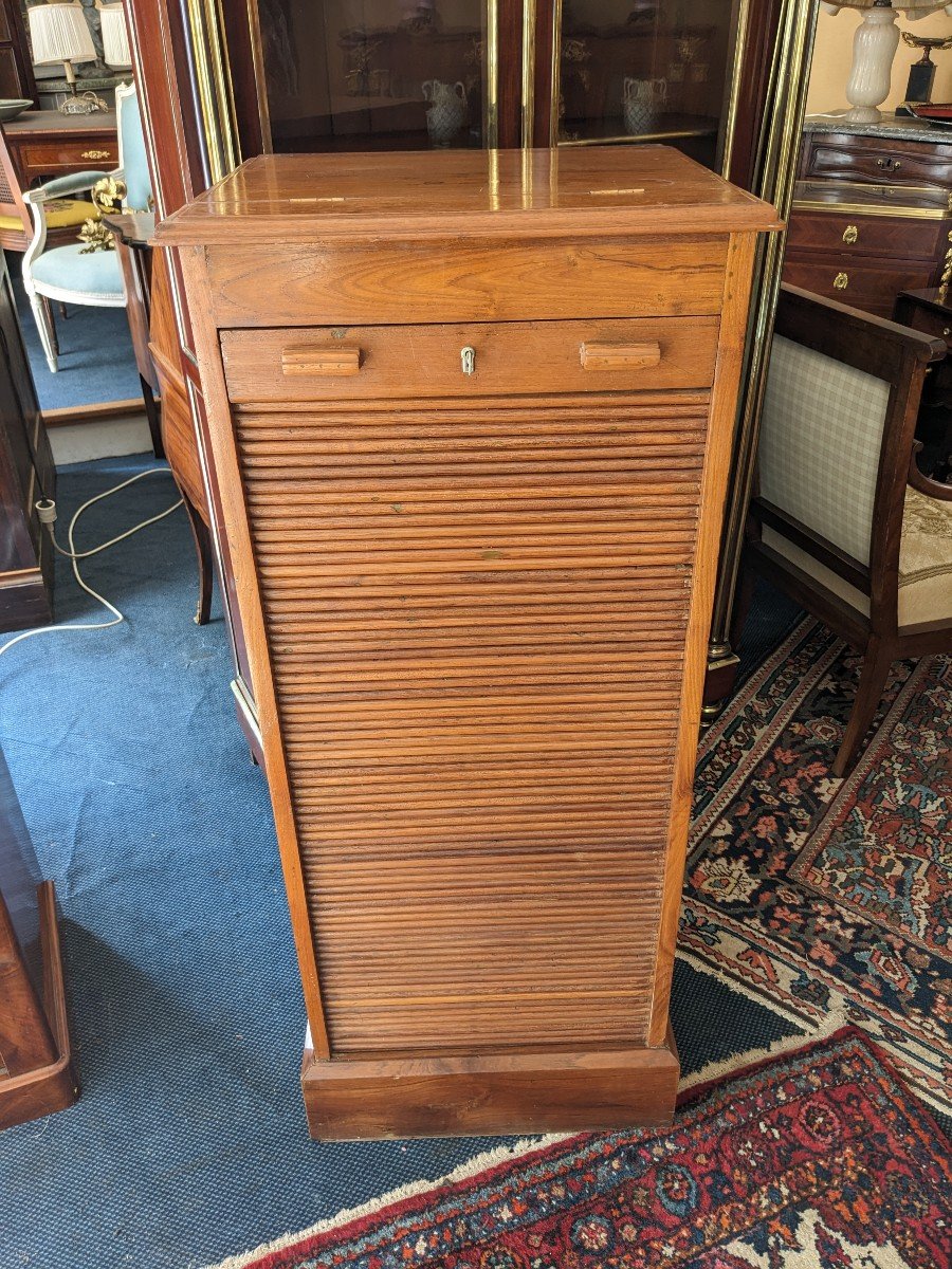 Curtain File Forming Natural Wood Lectern Early 20th Century.-photo-3