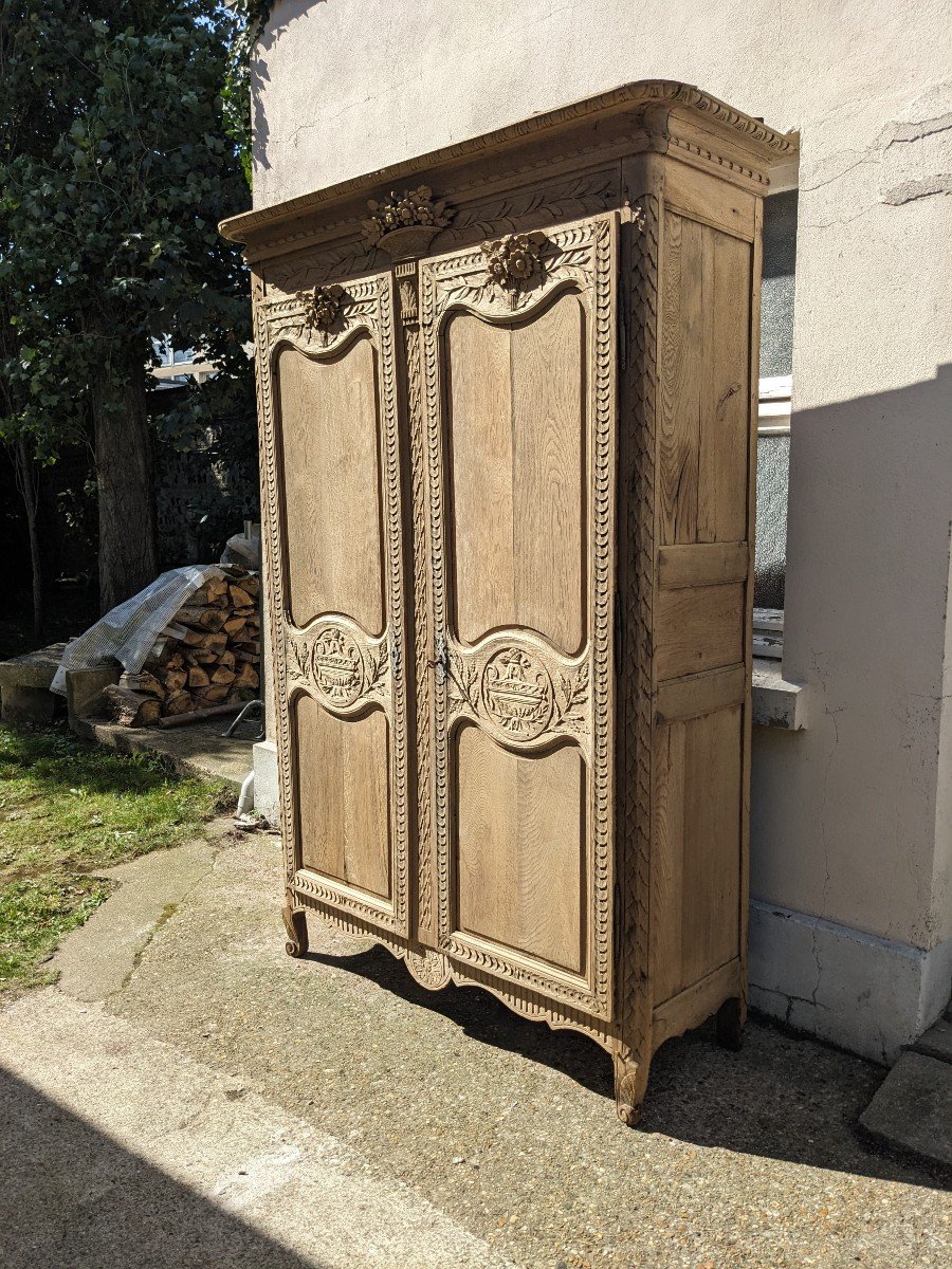 Armoire Normande Dite "de Mariage" De Dieppe En Chêne XIXème .-photo-2