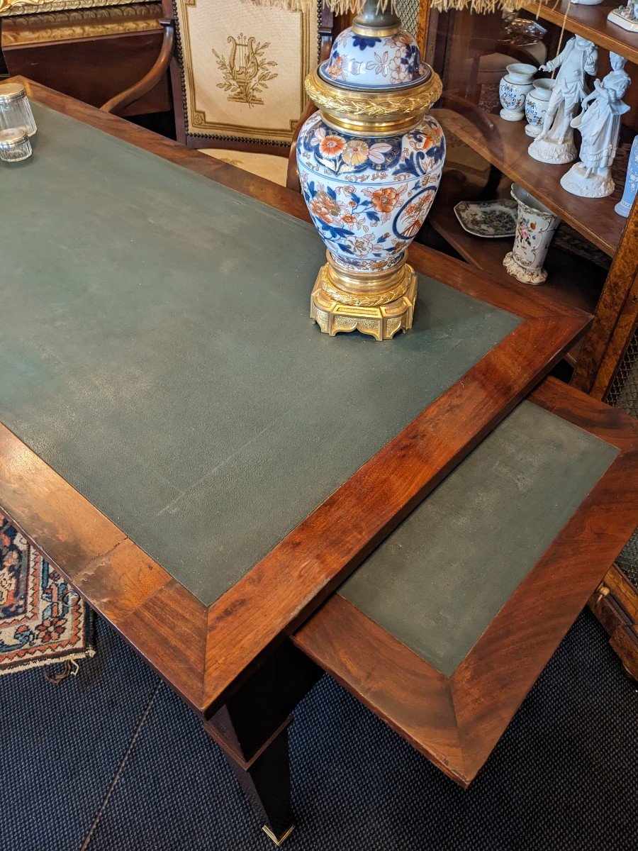 Directoire Period Bureau Plat In Mahogany Veneer.-photo-4