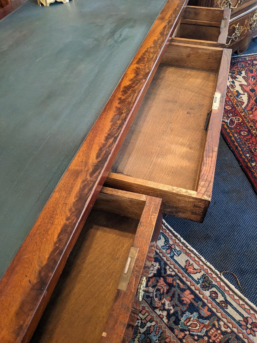 Directoire Period Bureau Plat In Mahogany Veneer.-photo-1