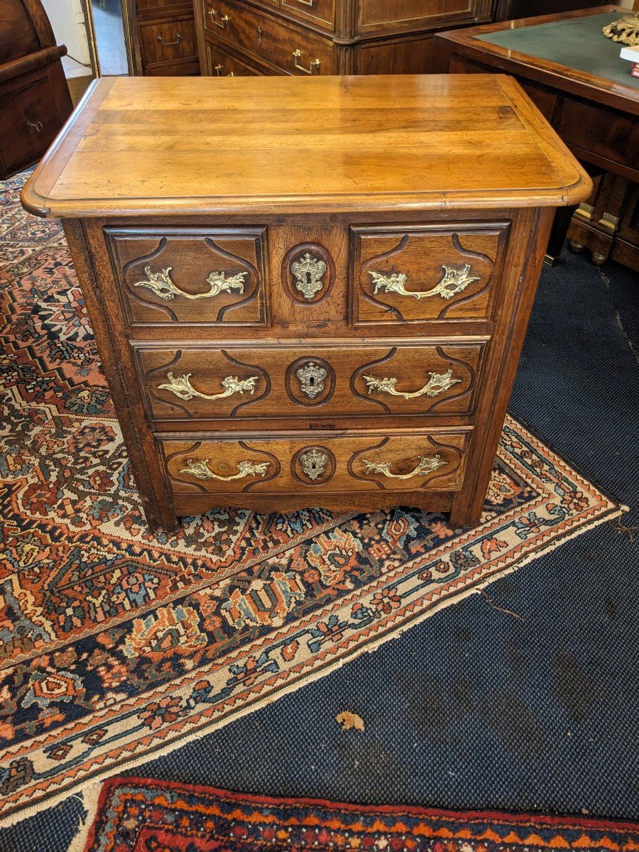 Small Louis XIV Period Chest Of Drawers In Walnut From Ile De France.-photo-2