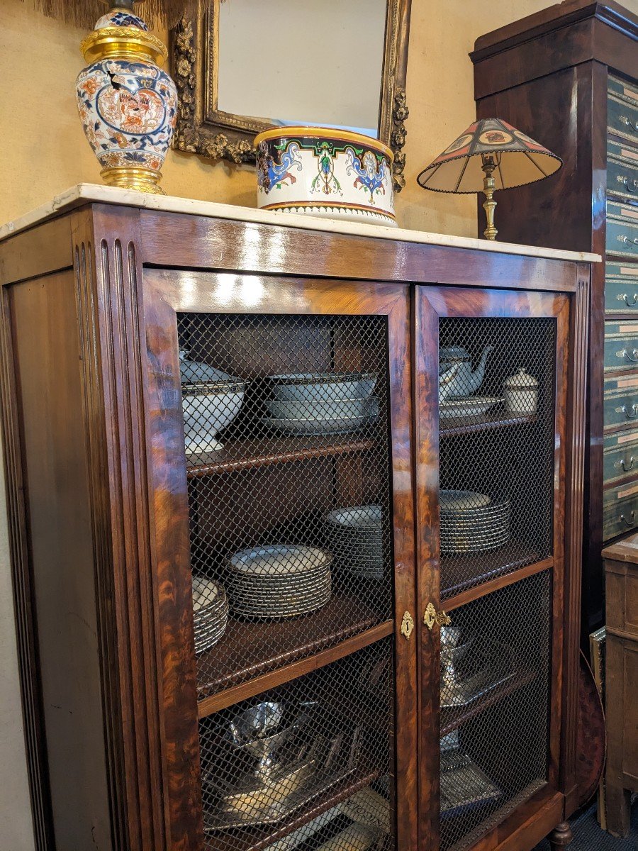 Louis XVI Style Mahogany Bookcase.-photo-3