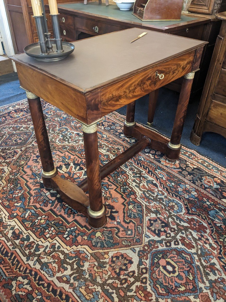 Small Empire Period Mahogany Writing Table-photo-2