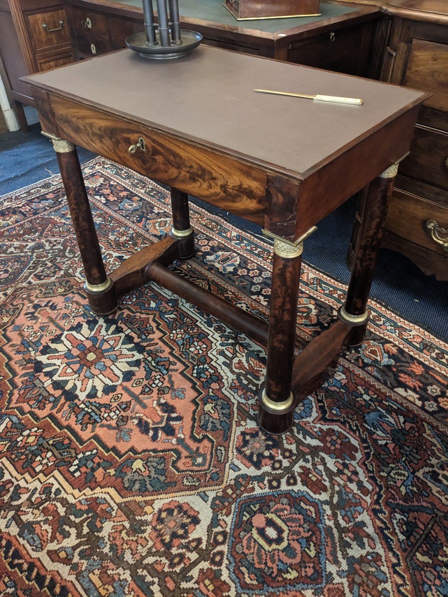 Small Empire Period Mahogany Writing Table-photo-4