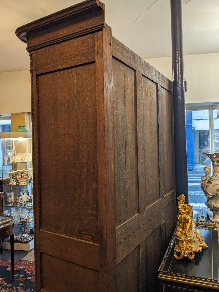 Armoire Normande Dite "de Mariage" Du Pays De Caux En Chêne XIXème .-photo-3