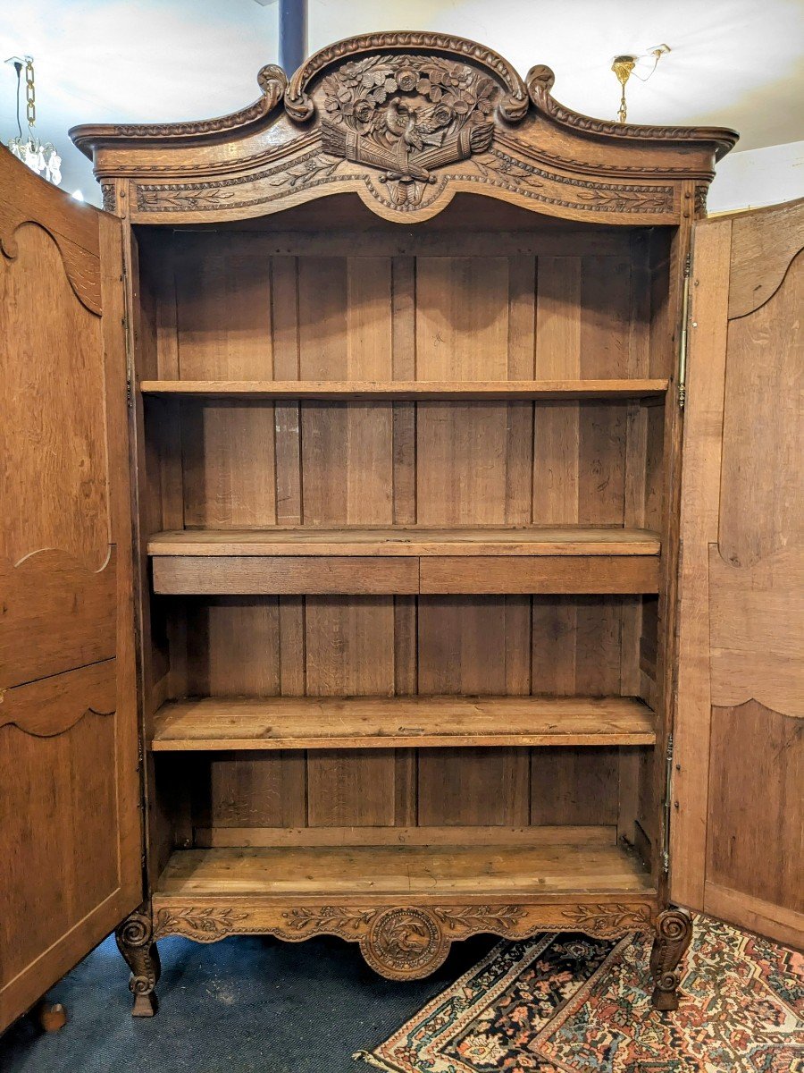 Armoire Normande Dite "de Mariage" Du Pays De Caux En Chêne XIXème .-photo-7