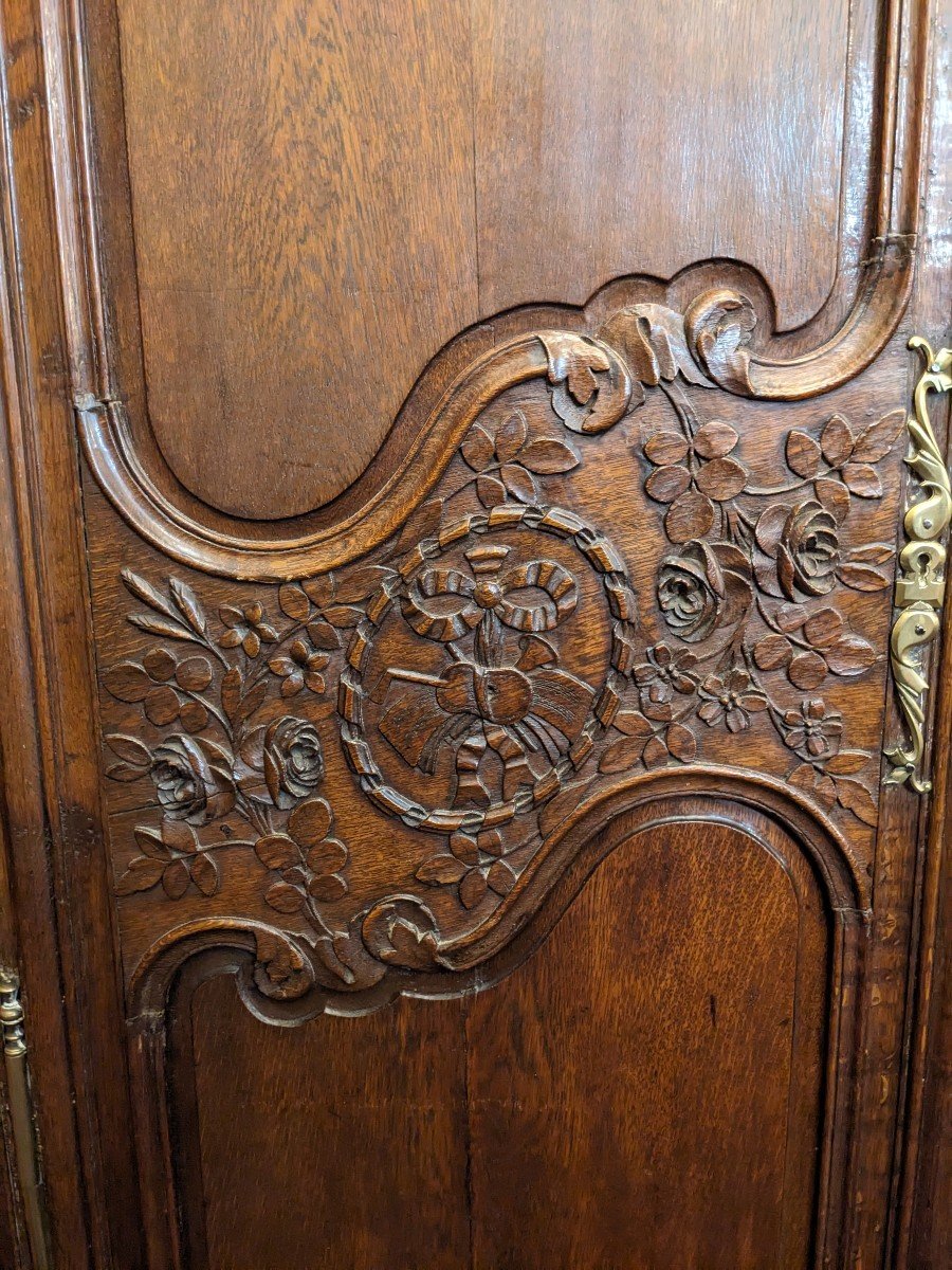 Norman Wardrobe Called "wedding" From The Pays De Caux In 18th Century Oak.-photo-3