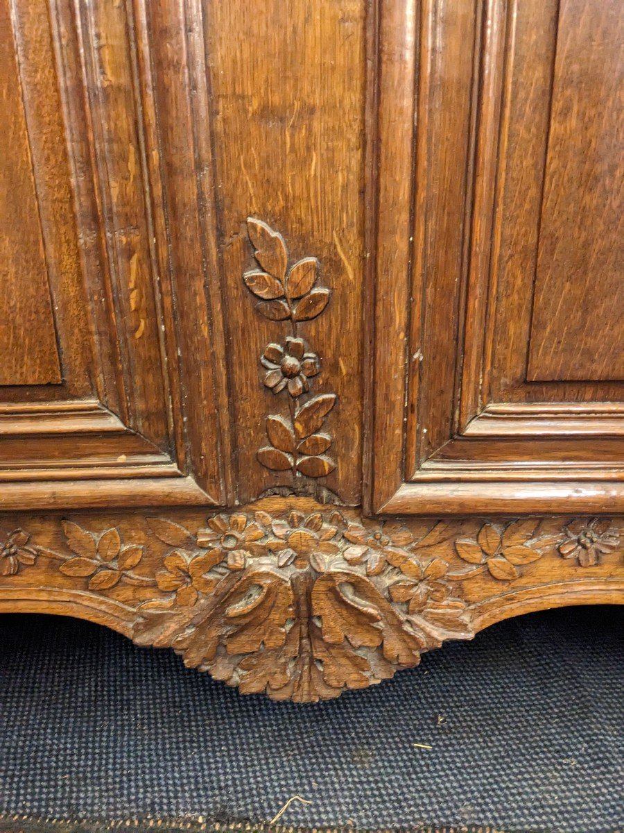 Norman Wardrobe Called "wedding" From The Pays De Caux In 18th Century Oak.-photo-4