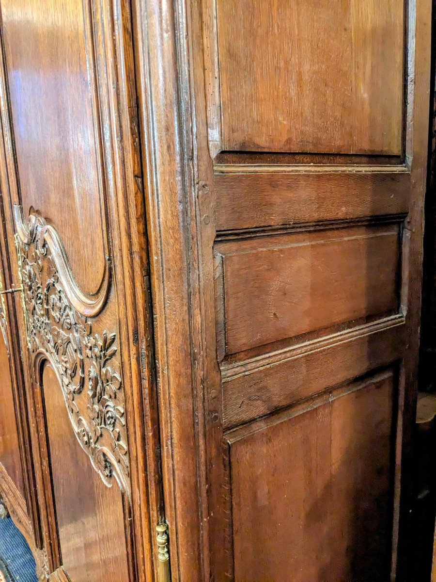 Norman Wardrobe Called "wedding" From The Pays De Caux In 18th Century Oak.-photo-1