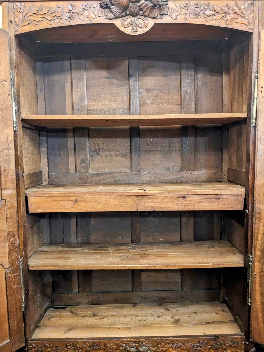 Norman Wardrobe Called "wedding" From The Pays De Caux In 18th Century Oak.-photo-2