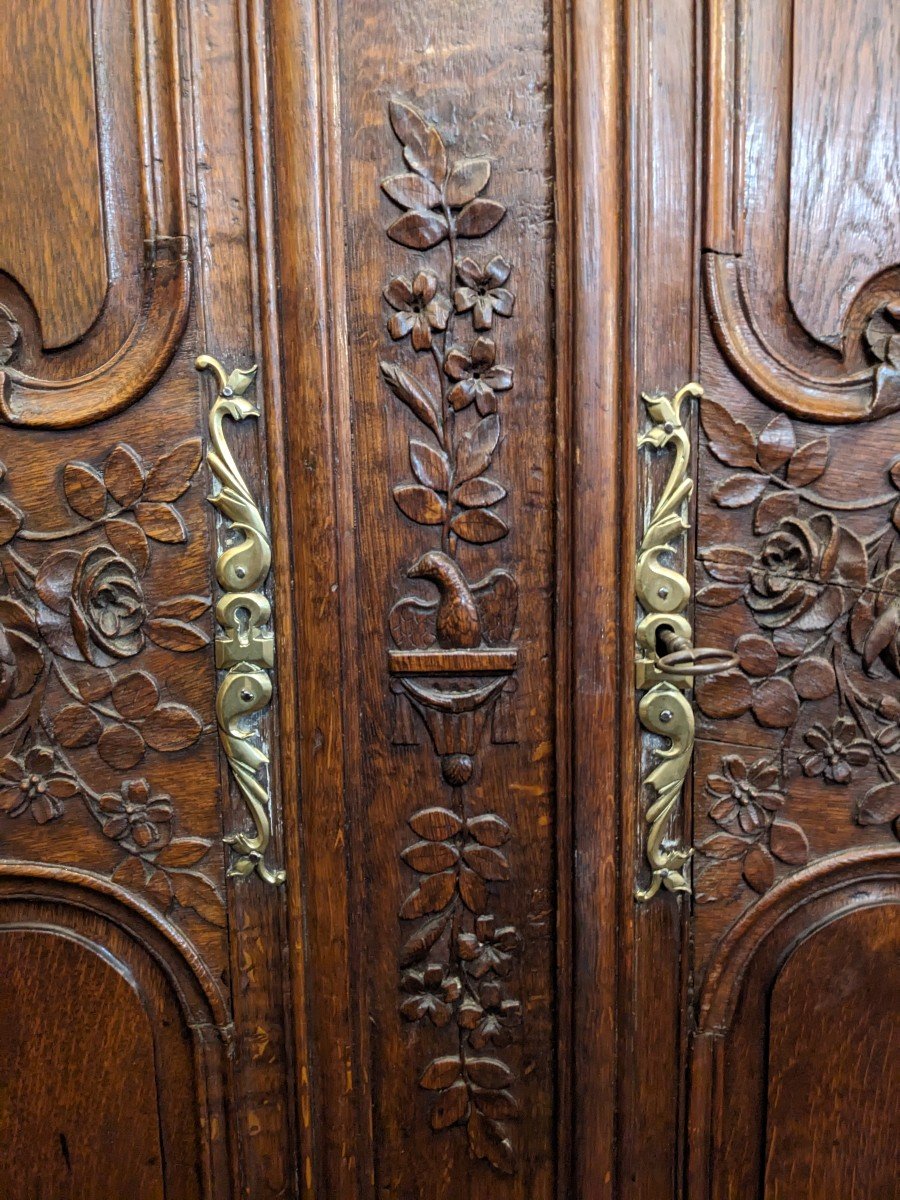 Norman Wardrobe Called "wedding" From The Pays De Caux In 18th Century Oak.-photo-5