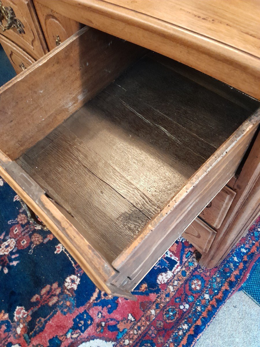 Small Curved Chest Of Drawers From The Regency Period In Walnut-photo-3