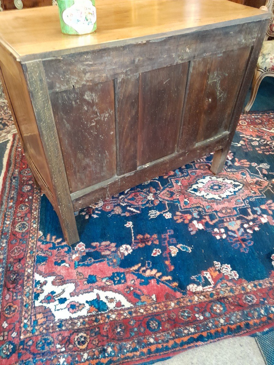 Small Curved Chest Of Drawers From The Regency Period In Walnut-photo-4