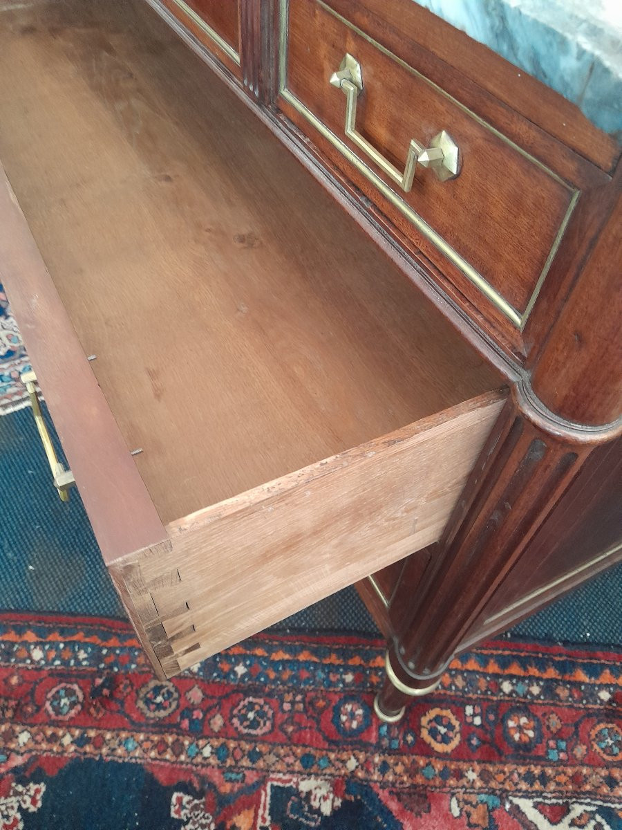Commode d'époque Louis XVI En Acajou .-photo-4