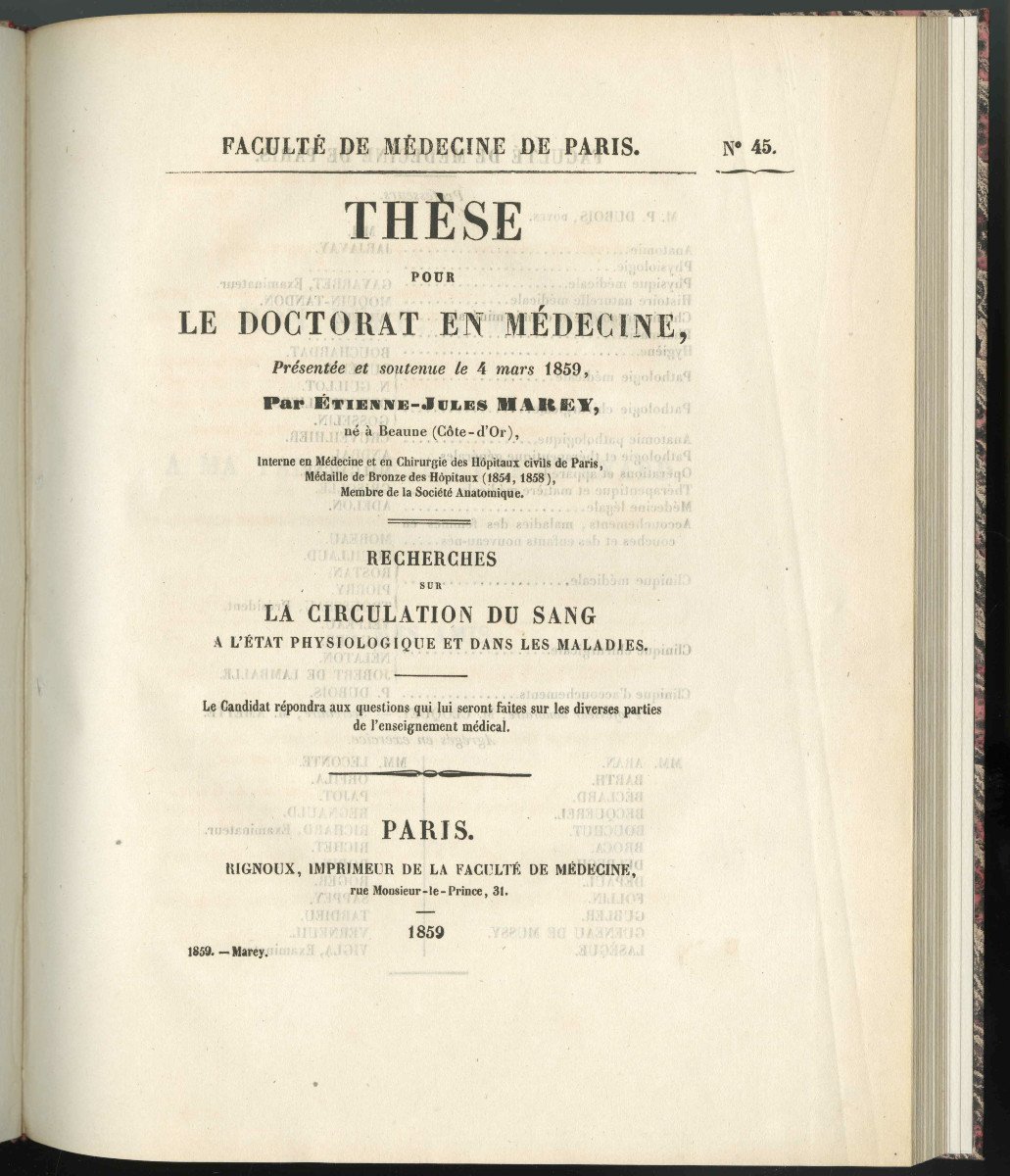 Étienne-Jules Marey, 1859 