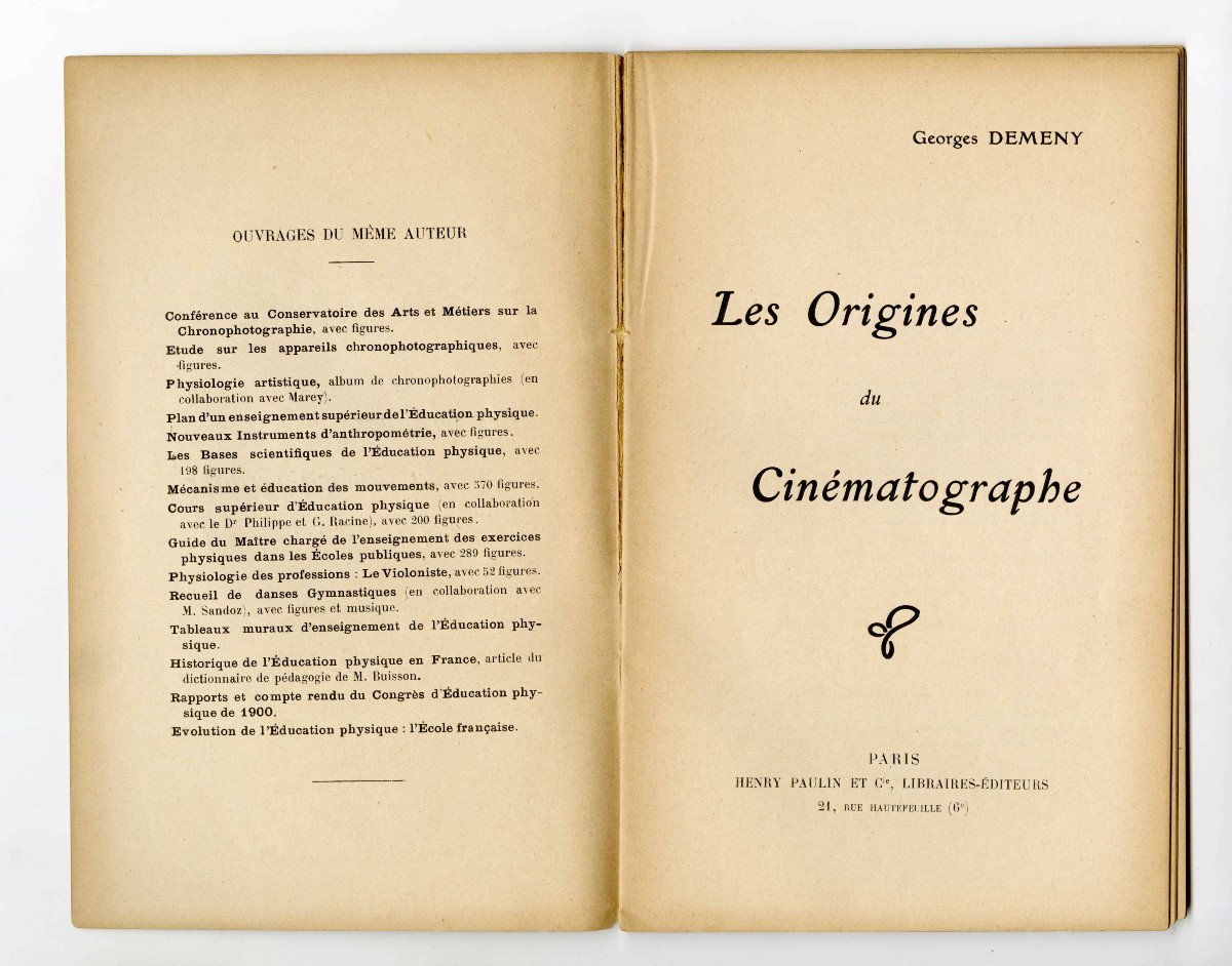 Georges Demeny - Les Origines du Cinématographe 1909-photo-2