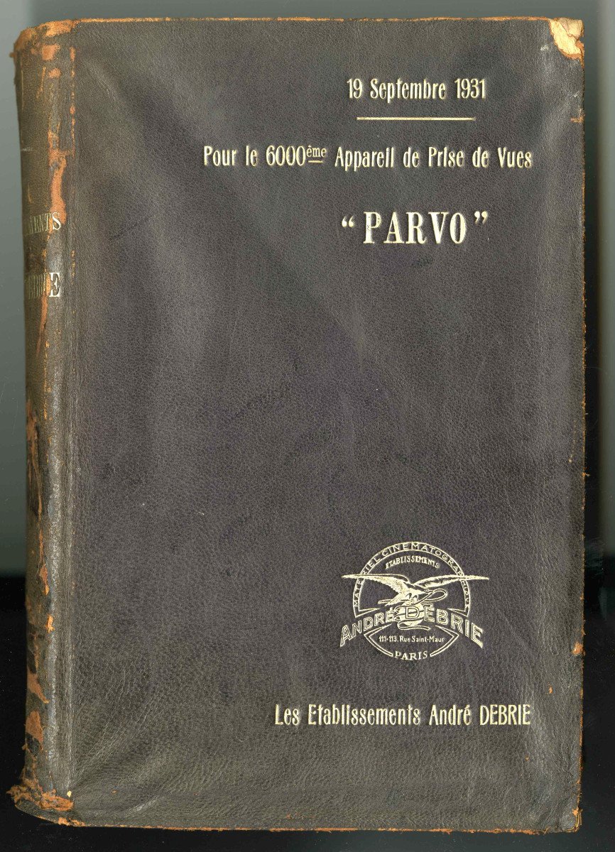 A. Debrie, recueil de notices rassemblées pour la 6000 ème caméra Parvo, 1931