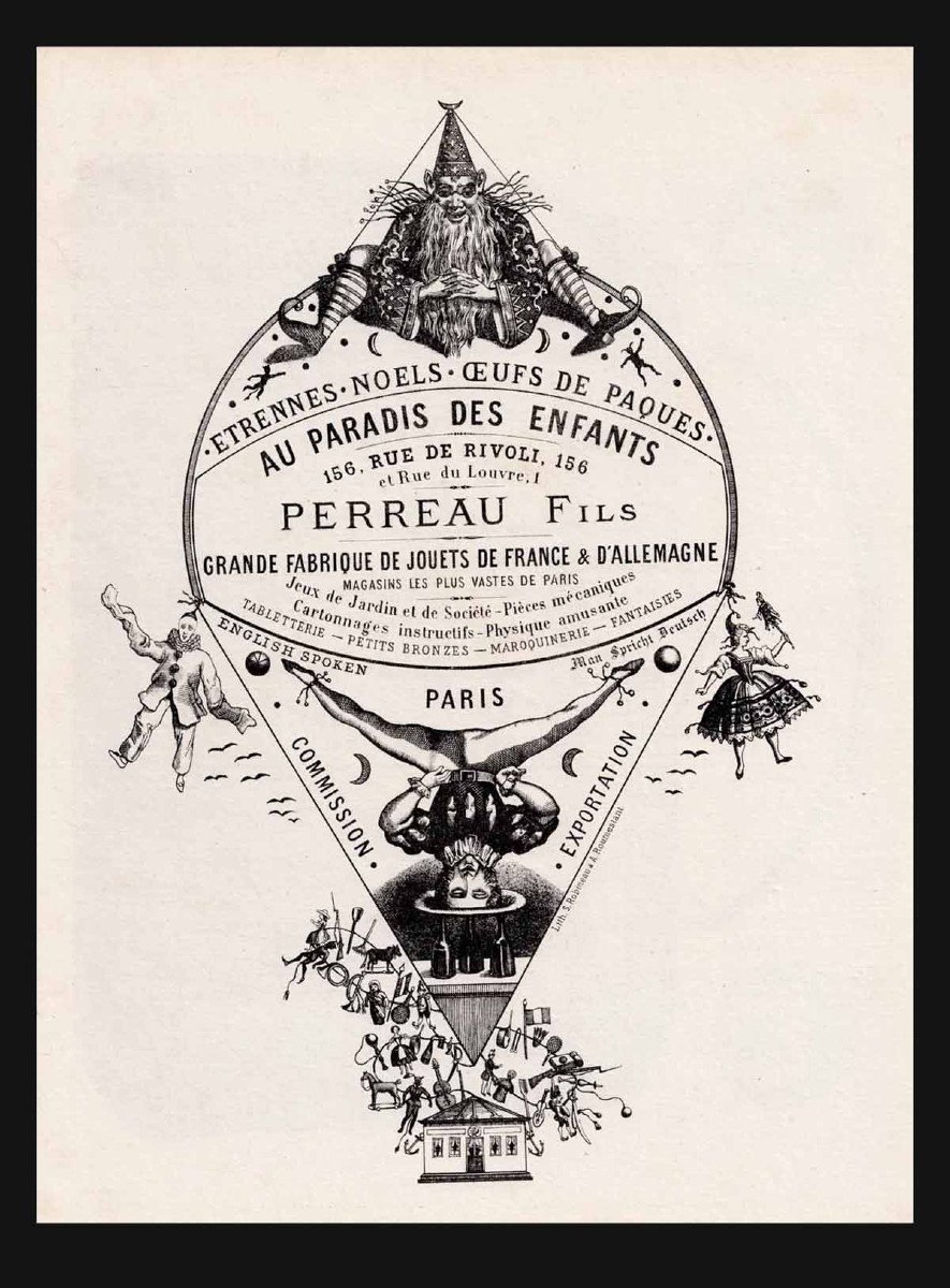 Advertising Napoleon III Toy Store Au Paradis Des Enfants