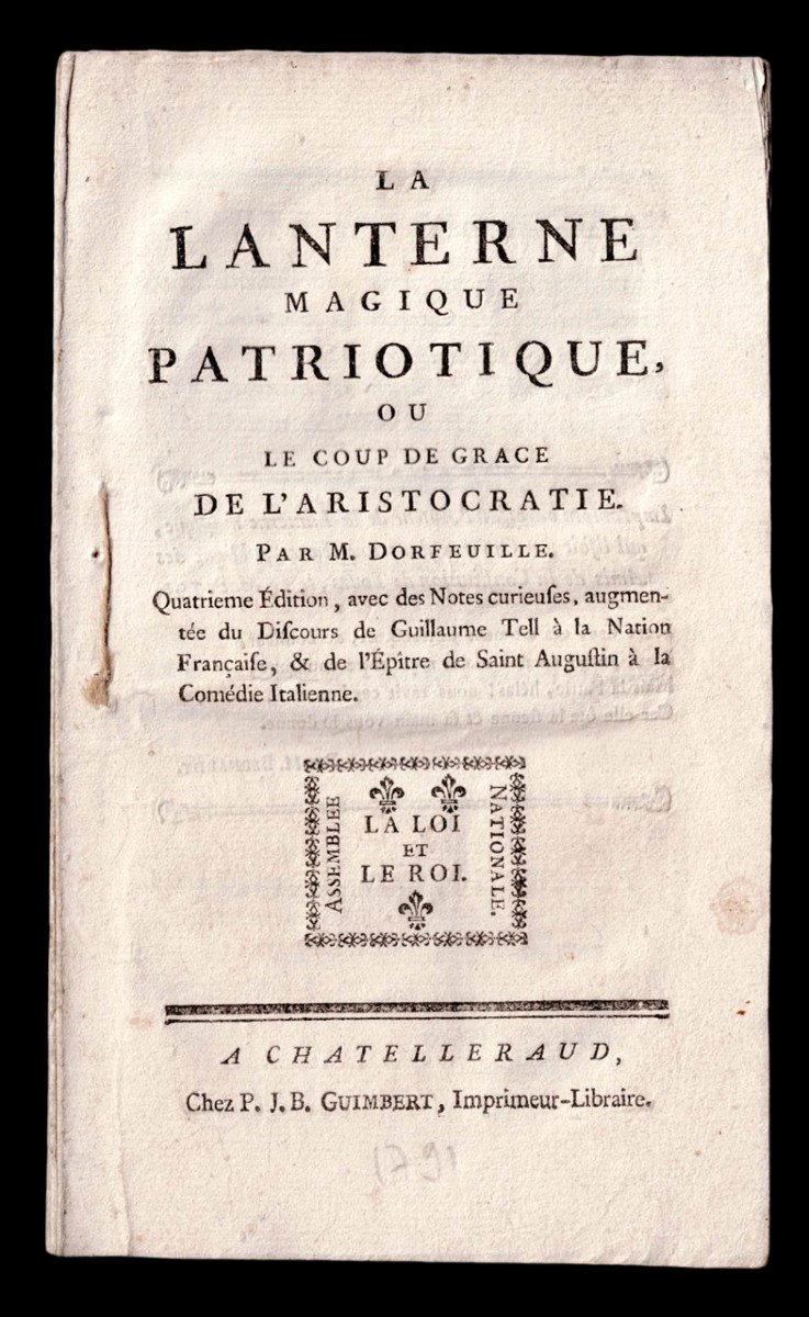 Pamphlet révolutionnaire 1791  " La lanterne magique patriotique "-photo-3