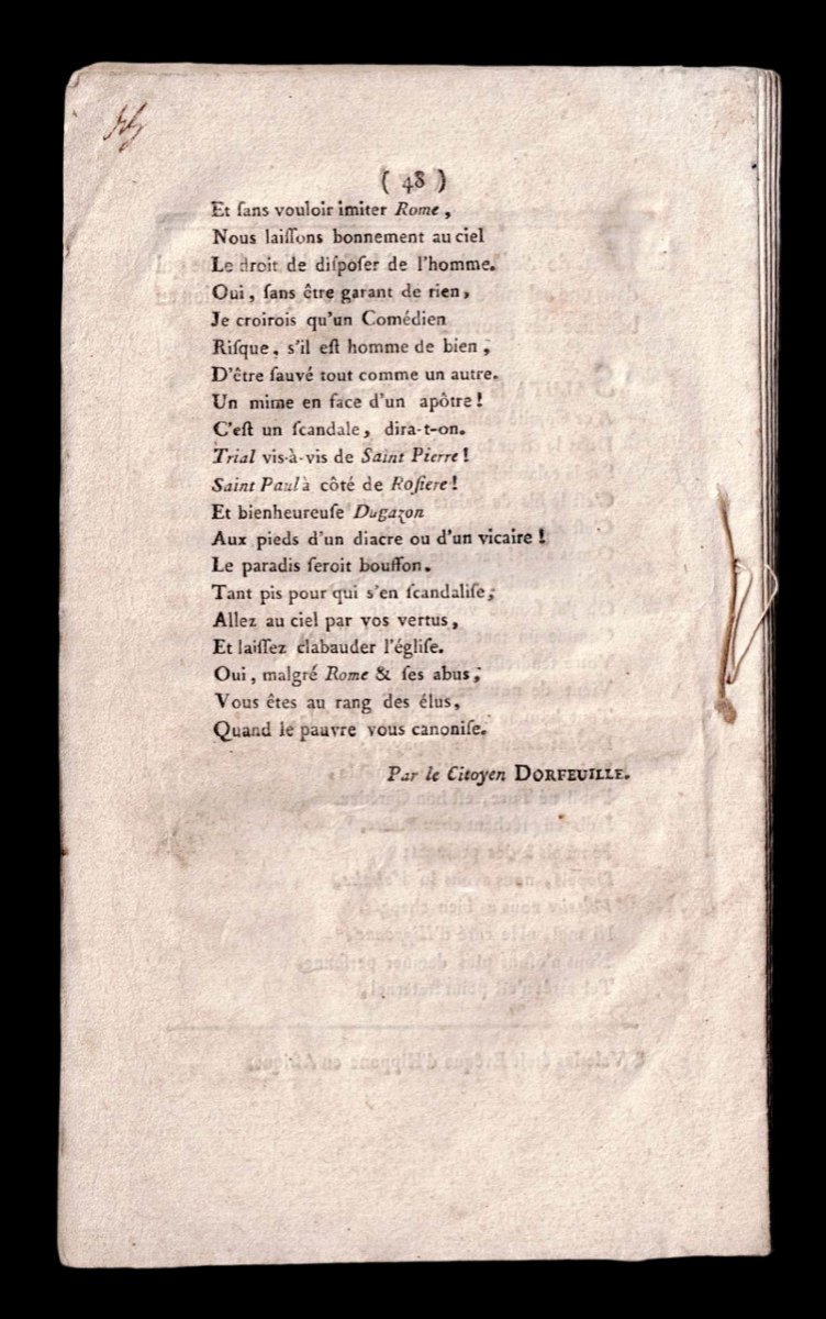 Pamphlet révolutionnaire 1791  " La lanterne magique patriotique "-photo-1