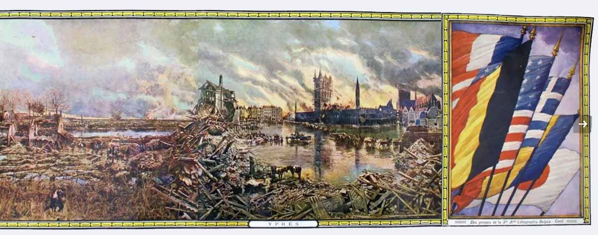 Panorama miniature de : LA BATAILLE DE L'YSER 1914 par Alfred BASTIEN-photo-3