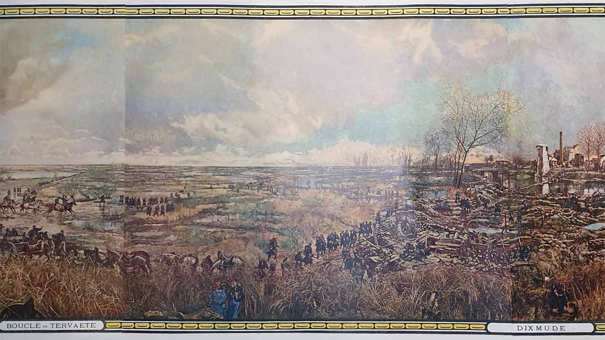 Miniature Panorama Of: The Battle Of The Yser 1914 By Alfred Bastien-photo-2