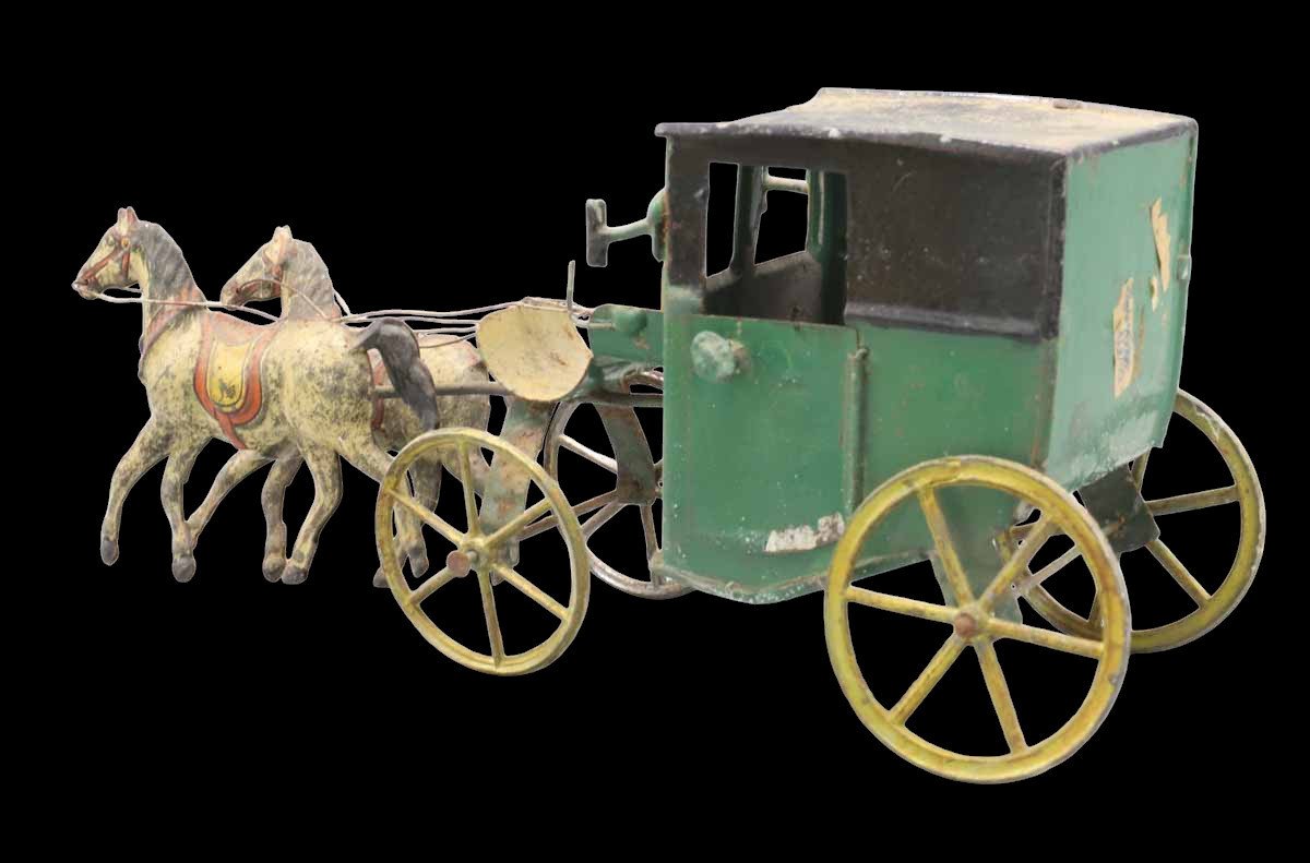 Horse-drawn Carriage 1890 / Old Toy-photo-3