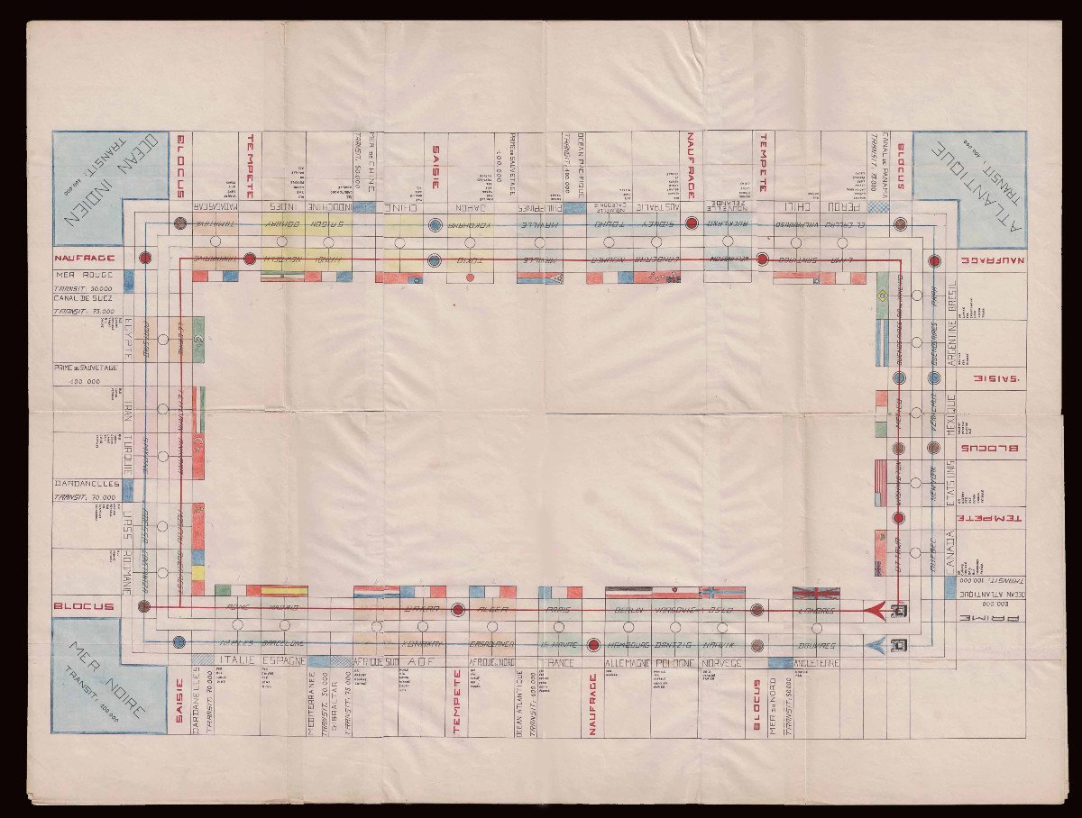 JEU de l'oie MARITIME 1917 - 1935 