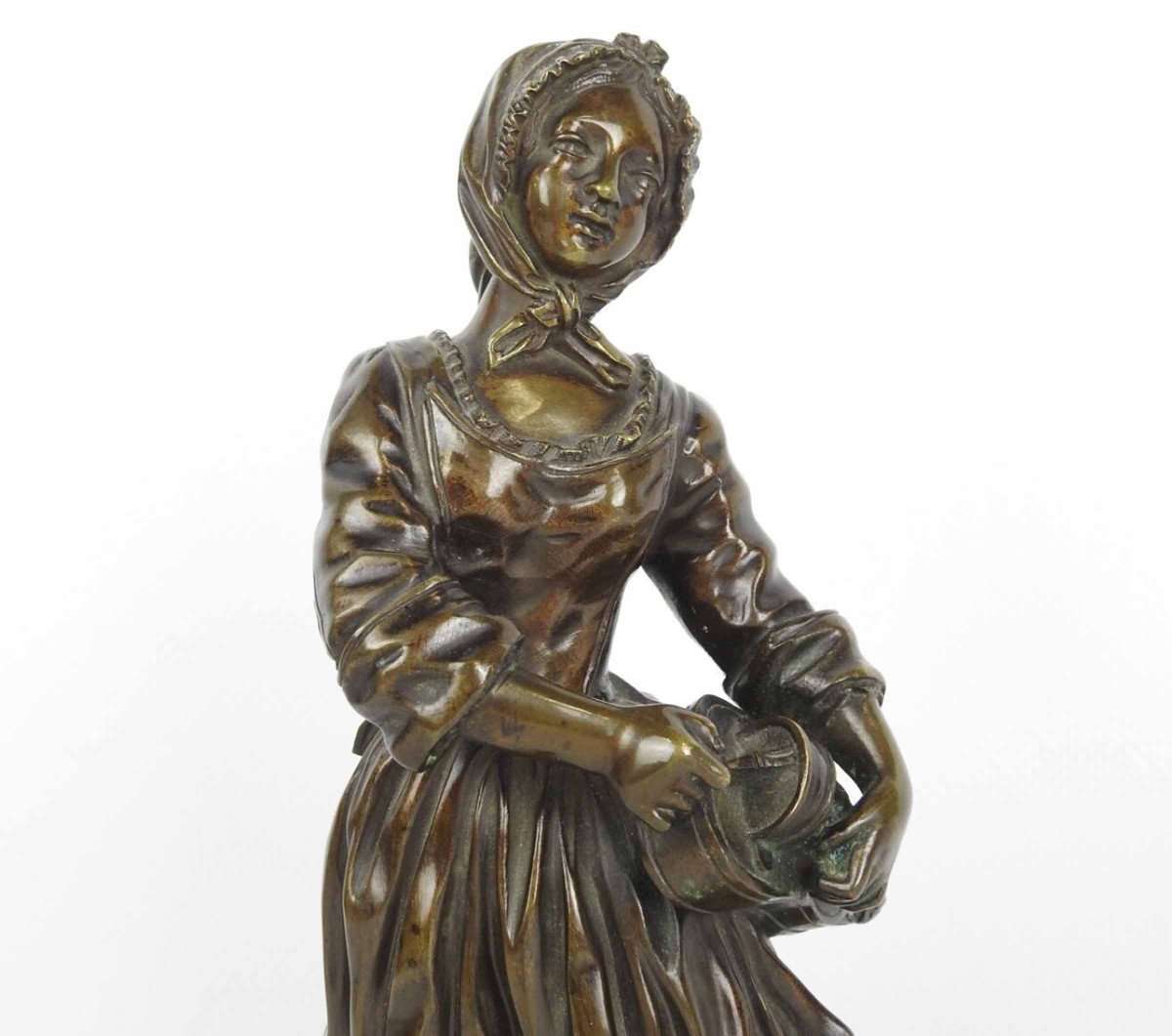 bronze LA VIELLEUSE - Lavergne  1875 -photo-1